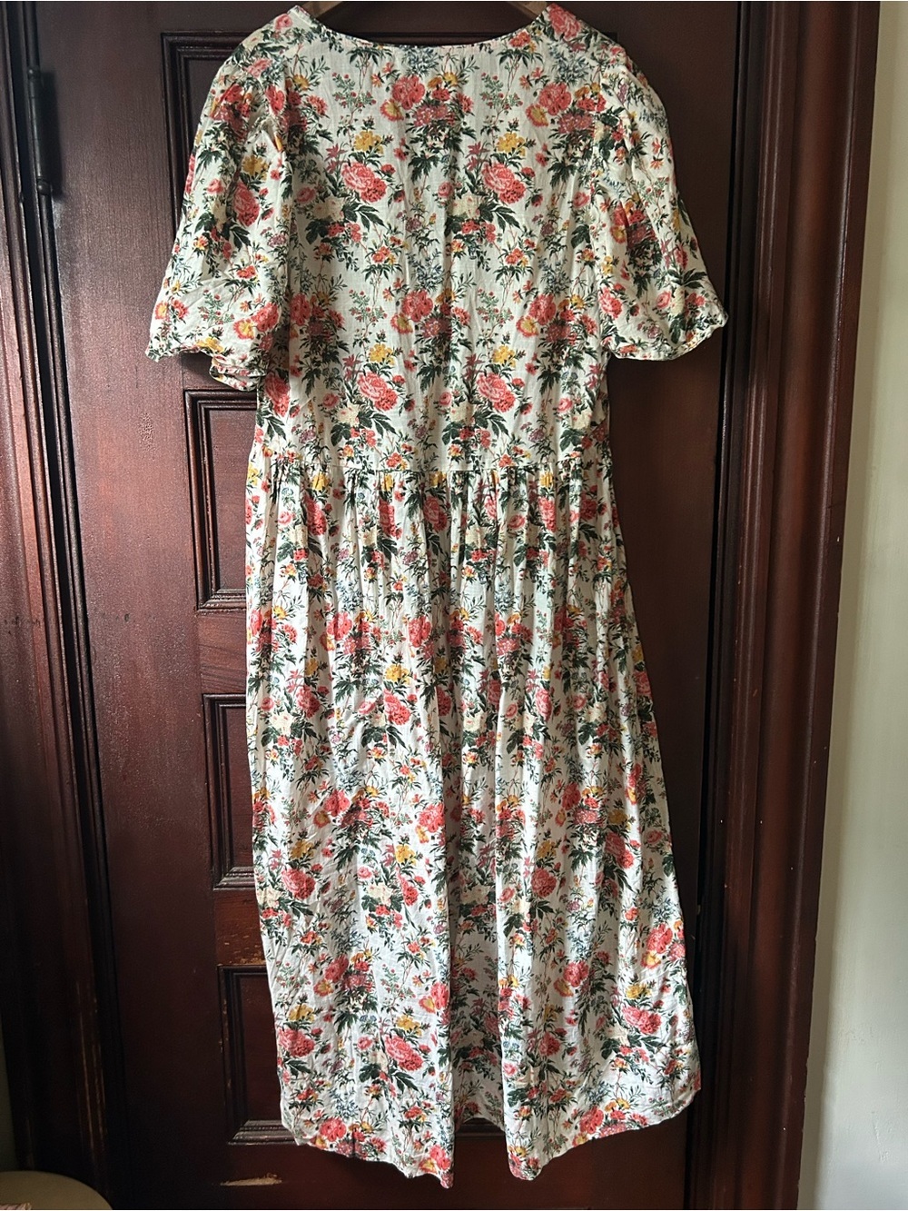 THE GREAT. The Wish Dress Floral V-Neck Flowy Midi Size Medium Boho Cottagecore - Picture 5 of 9